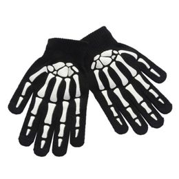 Luxury-Unisex Adult Children Winter Cycling Full Fingered Gloves Halloween Horror Skull Claw Skeleton Anti-Skid Rubber Outdoor