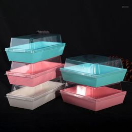 Gift Wrap 200pcs High Quality Sandwich Box Space Cover Kraft Paper Plastic Boxes Custle Cake Packing1