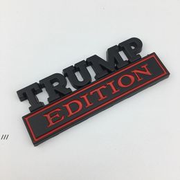 NEWDHL 7.3*3cm Trump Car Plastic Sticker Decoration US Presidential Election Trump Supporter Body Leaf Board Logo RRE12430