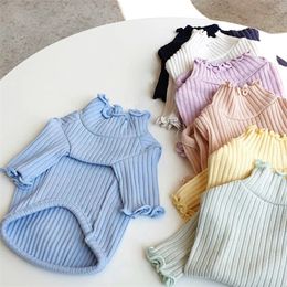 Dog Clothes Ultra-thin Pet Dog Clothes Bottoming Shirt Stripe Clothes For Pet Small Medium Puppy Yorkshire Shih Tzu Hairpin Tedd LJ201130