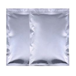 9*16cm Silver Pure Aluminium Foil Zip Lock Packaging Bag Grocery Snack Retail Mylar Zipper Tear Notch Storage Packing Pouches