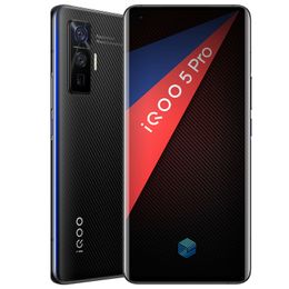 Original Vivo iQOO 5 Pro 5G Mobile Phone 12GB RAM 256GB ROM Snapdragon 865 Octa Core Android 6.56" AMOLED Full Screen 50.0MP AR NFC Wake Face ID Fingerprint Smart Cell Phone