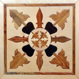 Rosewood flooring star parquet medallion modern art woodworking inlaid marquetry decorative wallpaper square tile panels solid parkett birch