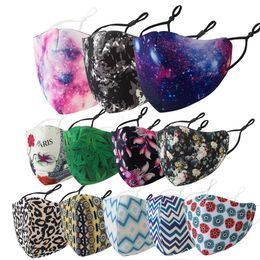 2021 fashion designers face mask men women Starry Sky Plants Animals masks dustproof breathable washable mouth facemask top selling