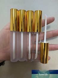 10ml Cosmetic Lipgloss Packing Containers Gold Lids Liquid Lipstick Refillable Bottles Makeup Lip Glaze Lip Gloss Clear Tubes