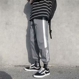 New Hip Hop Streetwear Men's Splice Joggers Pants Fashion Casual Cargo Pant Trousers Harem Pant Men Student Discount 201217