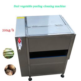 Cassava Sweet Potato Carrots Ginger Potato Washing Peeling Cutting Machine stainless steel fruit vegetable peeling cleaning machine