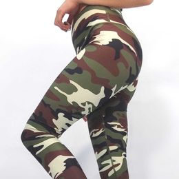 High Waist Leggings Female Trousers Women Yoga Pants Army Camouflage Full Length Curve Contour Workout Clothes Sweatpants S~2XL H1221