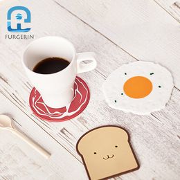 FURGERIN 3PCS Mug Coasters Set Silicone Table Mat Waterproof Placemat for Dining Table silicone mat Kitchen Accessories Cup Pad T200703