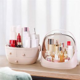 Large Capacity Makeup Organiser For Cosmetics Storage Box Portable Jewellery Container Dustproof Drawer Waterproof with Lid #3 Y200628