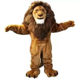 -Profesional Hecho Fuego Lion Mascota Traje de dibujos animados Animal Disfraces Disfraces Adultos Trajes de fiesta