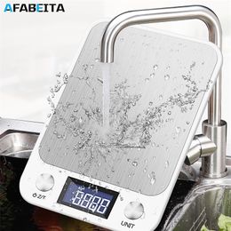 10kg/1g Digital Kitchen Food Scale Weight Scales for Cooking Baking Ultra Slim Multifunctional Tare Function Measuring Scales 201211