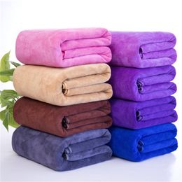 Beauty salon Make Bed Absorbent Bath Microfiber Beach 70*140cm/80*180cm Thicker Car Wash Towel Gym Fast Drying Cloth 201217