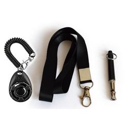 Dog Training Whistle With Clicker Kit Adjustable Pitch Ultrasonic With Lanyard For Pet Recall Silent Control JK2012XB