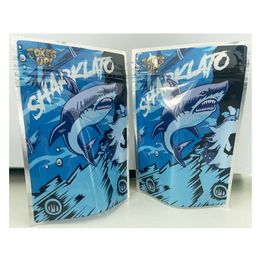 Runtz blue Sharklato 3 5 grams smell proof bags ziplock bag food grade resealable stand up pouch