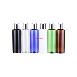 100ML X 48 Black White Amber Clear Empty Plastic Bottle With Silver Aluminium Disc Top Cap, Essential Oil Bottles,Shampoo Bottlesfor shipping