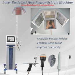 Hair Loss Treatment Beauty Salon 5 in 1 laser hairs growth comb anti-hair removal Machine with 400pcs light