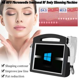 2 IN 1 4D Hifu Gold RF Radio Frequency Fractional RF Focused Ultrasound Hifu Machine For Skin Lifting
