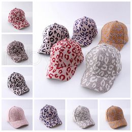 Adult Leopard Animal Print Ponytail Baseball Cap Kids Criss Cross Washed Cotton Ball Cap Fashion Leopard High Messy Hat 7styles RRA3820