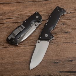 High Quality AD-10 Tactical Folding Knife S35VN Drop Point Satin Blade Black G10 + Stainless Steel Sheet Handle With Retail Box