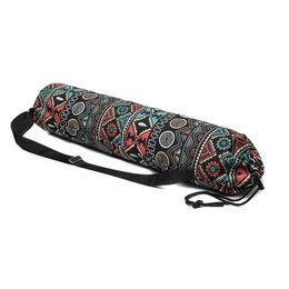 Hot Selling Yoga Mat Bag Carrier Adjustable Shoulder Strap Printing Portable for Fitness Sports Q0113
