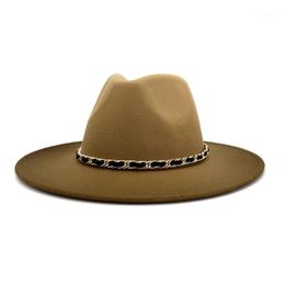 All-Match Shary Brim Fedora Hat для женщин сплошной цвет шерстяной шерстяной войлочники мужчины осень зима Panama азартная игра желтая джазовая шапка 56-60см шапки