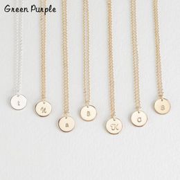 925 Silver Coins Necklace 10MM Pendants Letter Name Chocker Handmade Jewellery Boho Kolye Necklace for Women Q0531