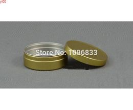 10g Gold Colour Aluminium Jars, 10ML Tins, Empty Golden Container, Cosmetic Cream Packing Box, Tin Containers,100pcs/lotqualtity