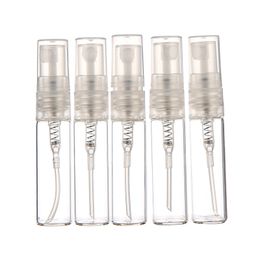 wholesale 5ml Clear Glass Perfume Bottle Spray Refillable Vials For Portable Contenitori Cosmetici Vuoti With Plastic Pump