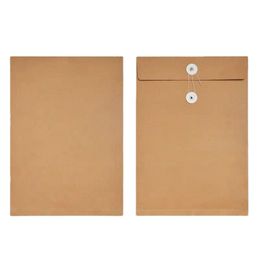 blank kraft paper file bag document holder information file office supply pouch envelope storage organizer gift free DH8877