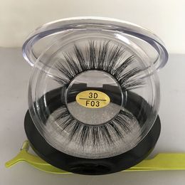 False Eyelashes One-Pair Package 3D Mink Natural Long Eyelashes 3D-F03