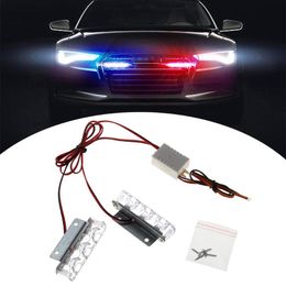 Emergency Lights 2pcs 6W DC 12V Car LED Strobe Light Flashing Warning Brake Lamp Truck Moto Rear Stop Lamps Auto Accessory