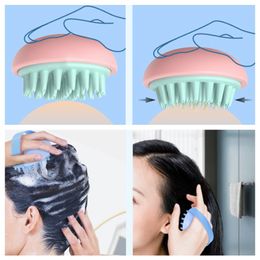 Multifunctional head body Scalp Care Bath brush Spa slimming massager exfoliating washer hair comb shower brush soft silicone material HH0076SY