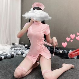 Сексуальная эротическая косплей медсестра костюм внутренняя горничная наряд розовый Kawaii девушка доктор искушение ролевые женские женские бельё