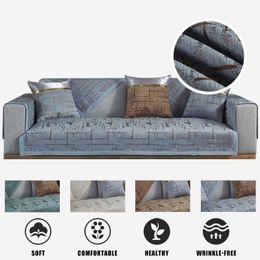 Non-slip Chenille Universal Covers Living Room 1/2/3 Seat Deep Couch Cover Sofa Towel For Home Decor 201119