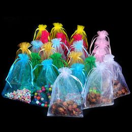 7x9cm Organza bag Jewellery Packaging Display Pouches Wedding Party Decoration Favours Candy Gifts Bag Wholesale LX4129