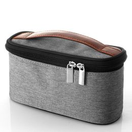 Latest Colourful Portable Dry Herb Tobacco Grinder Jars Stash Case Preroll Cigarette Glass Smoking Lighter Storage Box Hand Bag DHL Free