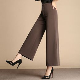 Hot New Style Casual Loose Women Calf-length Pants Spring Summer Fashion Solid Cotton Linen Women Pants 201106