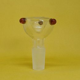 14mm Male Bubble Bowl Hookah Pieces Funnel Joint Smoking Accessories Handle Pipe Glass Bong Oil Dab Rigs