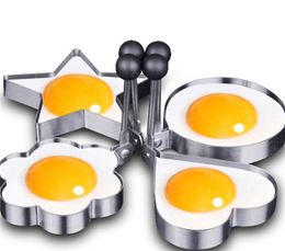 Thickening Stainless Steel Mold Five Pointed Star Love Heart Shaped Fried Egg Mould Kitchen Practical Gadget DIY New Arrival 1cj J2