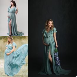 Undergarments & Sleepwear Dresses For Photo Shoot Chiffon Tieres Pregnant Women Photography Props Custom Made Party Sleepwear