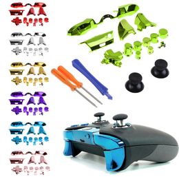 Plating Thumbstick Bumper LB RB Trigger Buttons D-pad LT RT Kit Button Set Tool For Xbox One Elite Controller Repair Parts FAST SHIP