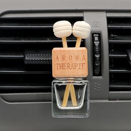 Car Air Freshener Hanging Glass Bottle for Essential Oils Car Perfume Empty Bottle Crystal Car-styling Auto Ornament Perfume Pendant