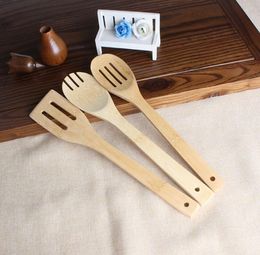Bamboo Spoon Spatula 6 Styles Portable Wooden Utensil Kitchen Cooking Turners Slotted Mixing Holder Shovels fast ship