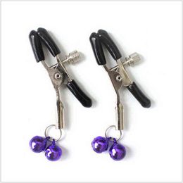 Nxy Sex Pump Toys Flirt Nipple Clamps for Woman Metal Clips with Silicone and Bells Slaves Fetish Stimulator 1221