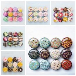 2021 new Tinplate Candle Jar Empty Tin Can Donut Metal Handmade Aroma Candle Making Accessories Mini Box with Lid Small Home Decor