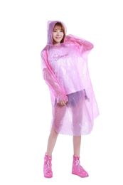 Disposable pe raincoat outdoor travel lightweight cycling one-piece unisex adult wholesale DHL