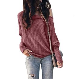 Autumn Winter Sweater Jumper Women Off Shoulder Sweater Ladies Long Sleeve Warm Loose Knitted Sweater Pullover Women Jumper 201222