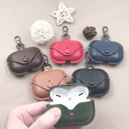 for Apple Airpods Pro Case Leather Soft Earphone Cases for Airpod 3 Wireless Bluetooth Headphones Anti-drop Earbuds With Card Pack