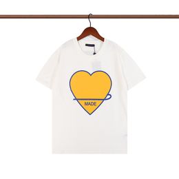 New Design Stylist T-Shirt Uomo Donna Top Fashion Lover Heart Pattern Stampa T-Shirt Casual Girocollo TEES Camicie Uomo Summer Short Sleeve Tee Shirt S-2XL